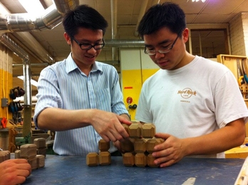 Yuen and fellow SUTD Assistant Professor Foong Shaohui worked through a puzzle they constructed. Sure enough, like the SUTD faculty, the pieces came together as a cohesive unit. 