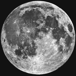 Closeup image of the moon