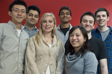Graduate students John Sun, Mohammad Araghchini, Jenna Wiens, Ramesh Sridharan, Audrey Fan, Michael Georgas and James Cowling serve as REFS for the Department of Electrical Engineering (EECS) and Computer Science. REFS help their peers make informed decisions in EECS and 10 other departments across campus.