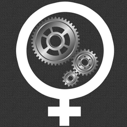 Gears inside a "woman" symbol