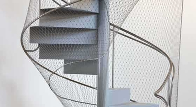 Detail of spiral stair from the Hinman Research Building at the Georgia Institute of Technology College of Architecture; designed by Nader Tehrani with Lord Aech & Sargent/Office dA team, and winner of an ever-growing string of prizes.