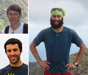 Clockwise from top left: Brad Black, William Dawson and Samuel Shaner.