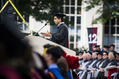 Salman Khan &#39;98, MEng &#39;98, founder of Khan Academy, delivers the Commencement address to the Class of 2012.