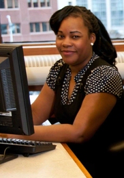 OB/GYN nurse coordinator Nicole Napier M.S.M., B.S.N., R.N. came up with the referral-tracking system that became the model for MIT Medical’s new central referral office. 