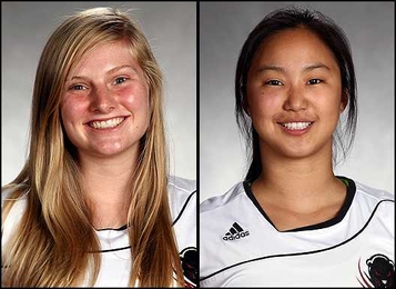 Senior Katie Spielbauer and junior Sharon Hao