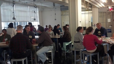 The buzz in the room was infectious at the 'Telling Your Story Workshop' held at the International Design Center in Building N52.