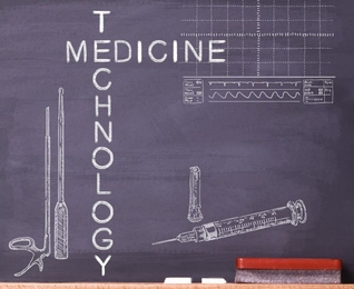 Graphic with words "Medicine" and "Technology"