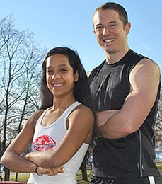 From left, Yscaira Jimenez MBA ’14 and Lior Paritzky MBA ’14