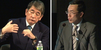 Yukio Okamoto, left, is a Robert E. Wilhelm Fellow at the MIT Center for International Studies and a former special advisor to the prime minister of Japan. Liu Weimin is minister counselor at the Chinese embassy in Washington, D.C.