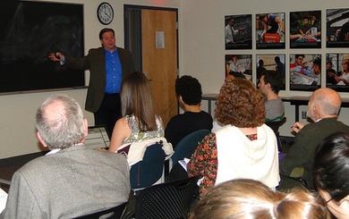 Eric Martinot addressed the future of renewable energy at an MIT event on April 18.