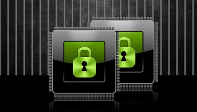 Graphic illustration of two computerized locks