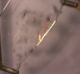 A wire on fire