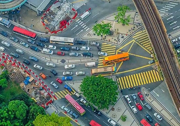 A view of traffic in Kuala Lumpur. A better understanding of how deliveries are made to shops and kiosks in such areas could help with the planning of roads, bike lanes and parking areas, the MIT researchers say.