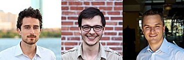 From left: Locu&#39;s Rene Reinsberg MBA &#39;11, Marek Olszewski and Marc Piette MBA &#39;11