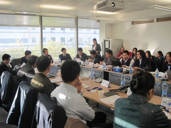 Researchers meet with policymakers to discuss policy scenarios for the study. 