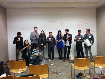 Students from the break-out team who developed "Aspire America."