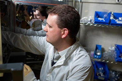 Robert Simcoe in his lab