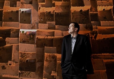 In spotting this aerial photo of a city, Franz-Josef Ulm (pictured) made a connection between the patterns of houses and streets and the underlying molecular structure of cement. 