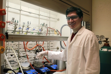 Graduate student Sean Hunt, lead author on the paper.