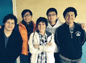 Class of 2018 members, from left, Reymundo Cano, Andrew Koh, Kevin Escobar Rodriguez, GiMin Choi, and William Lopez-Cordero.