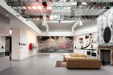 "Local Warming" is one element in the "Fireplace" room, which displays the evolution of heating systems.