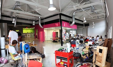 At NuVu Studio, local high school students get out of the classroom to design robots, websites, board games, medical devices, and clothing, among other things.