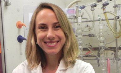 Photo of Polina Anikeeva in a lab