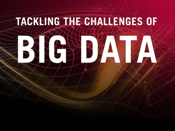 Text reading "Tackling the Challenges of Big Data"