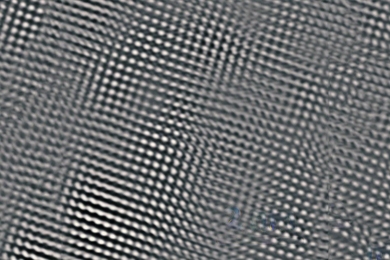 Atoms of niobium and nitrogen in an ultrathin superconducting film that helped MIT researchers discover a universal law of superconductivity.