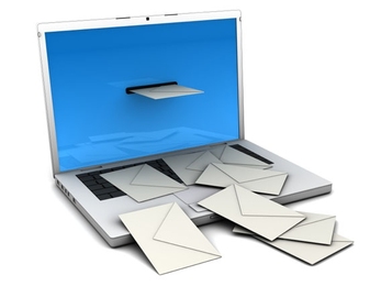 Laptop and envelopes
