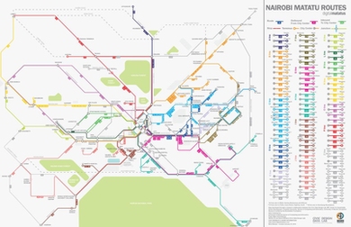 Researchers at MIT used cellphones to crowdsource data on the location of matatu routes, Nairobi's semiformal transit system.