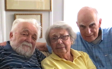 (From left) Stanislaw Olbert, Norma Olbert, and Hale Bradt 