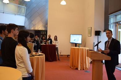 Ian Waitz addressed the 2015-2016 SuperUROP class at a Sept. 30 reception.