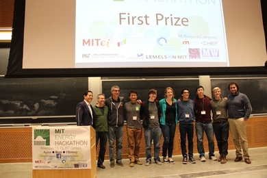The Four Undergrads team was first-place winner of the MIT Energy Hackathon.