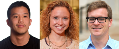 MIT graduate students (l-r) Ritchie Chen, Kelsey Stoerzinger and Scott Grindy, won Silver Awards at the Materials Research Society 2015 Fall Meeting in Boston.