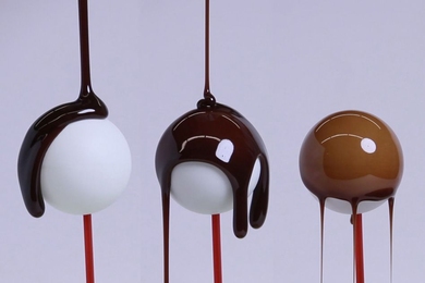 The team was initially inspired by videos of chocolatiers making bonbons and other chocolate shells. Pedro Reis and his team wondered whether there was a way to precisely predict the final thickness of chocolate and other shells that start out as a liquid film. 