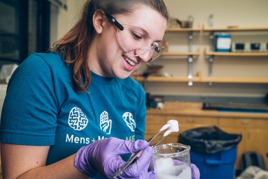 A student participates in the MIT maker community.