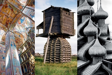 Images from "Architecture at the End of the Earth," an exhibit on Russian architecture and culture at MIT through Jan. 13. 