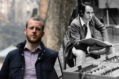 Simon Smith (left) will play Karlheinz Stockhausen (right) at MIT Sounding. 