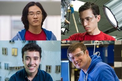 Clockwise from top left: Kevin Zhou; Matthew Cavuto; Zach Hulcher; and Daniel Zuo
