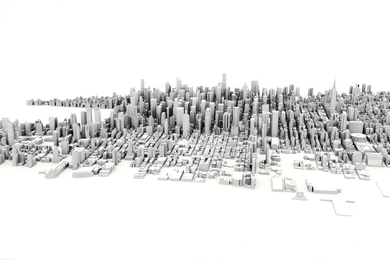 City architecture of buildings