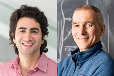 MIT grad student Maher Damak (left) and professor of chemistry Moungi Bawendi