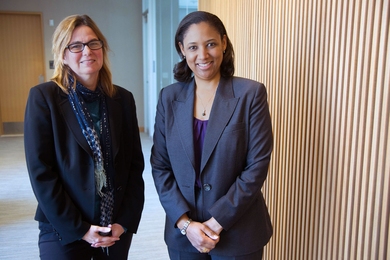 Angela Belcher (left) and Kristala Prather