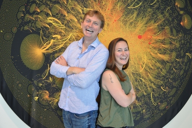 The MIT Department of Biology welcomes new assistant professors Joey Davis (left) and Rebecca Lamason.
