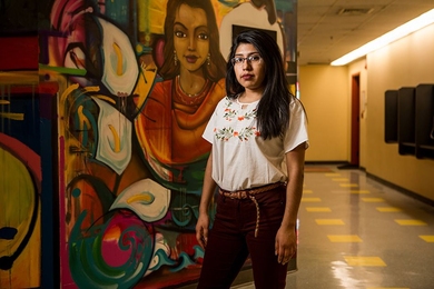 With one foot in a dual bachelor’s and master’s program in urban studies and the other in an array of educational and community outreach programs, Yazmin Guzman applies the same careful coordination she perfected as a Mexican folkloric dancer to her life at MIT. 
