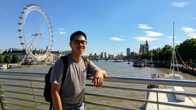 Yun Chang, an AeroAstro junior, took time to explore London while doing research at Imperial last summer.