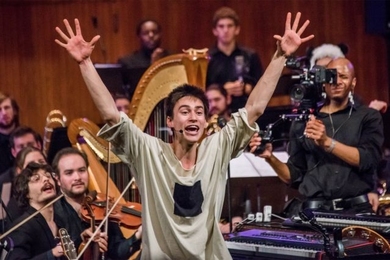 “I’ve heard or have been a part of concerts in Kresge for 37 years," says composer Jamshied Sharifi '83 about Jacob Collier's 2016 performance at MIT, "and that night tops them all.” 