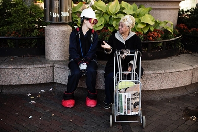 AGNES, the Age Gain Now Empathy System developed at MIT AgeLab, a suit built to better understand the physical challenges associated with aging.