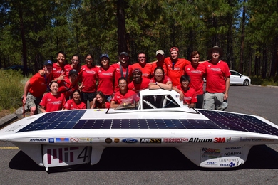 MIT SEVT solar vehicle placed 5th at the American Solar Challenge.