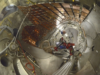 A wide-angle view inside the W7-X stellarator